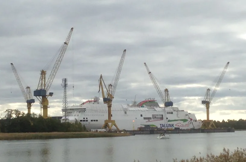Meyerin telakalla Turussa valmistuu risteilijöitä.