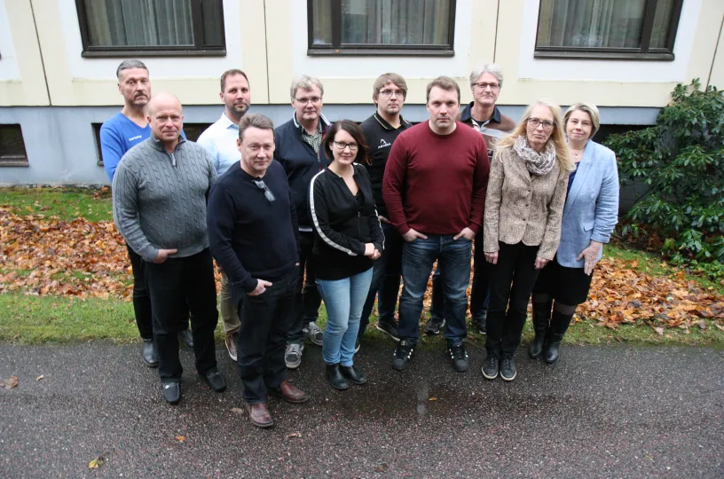 Henkilöstöedustajat takarivissä Petri Lehtinen, Sami Ryynänen, Risto Kalliojärvi, Heikki Harju, Harri Järvelin sekä eturivissä Timo Roivas, Kimmo Aho,  Annika Rintamäki, Jussi Pasala, Pirjo Saikkonen ja Pirkko Takkinen. Kuvasta puuttui Marko Mathlin.