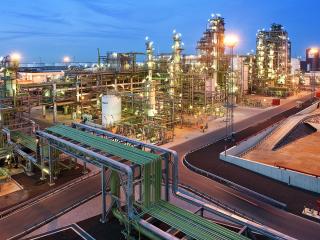 Neste Rotterdam refinery by Night