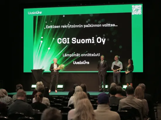 Vuoden eettisen rekrytoijan palkinnon sai CGI