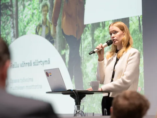 Reilu vihreä siirtymä -tilaisuus ja johtaja Mäkynen